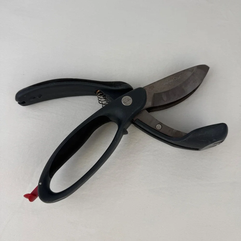 Pampered Chef Salad Chopper Black Titanium Coated Double Blade Shears 2582